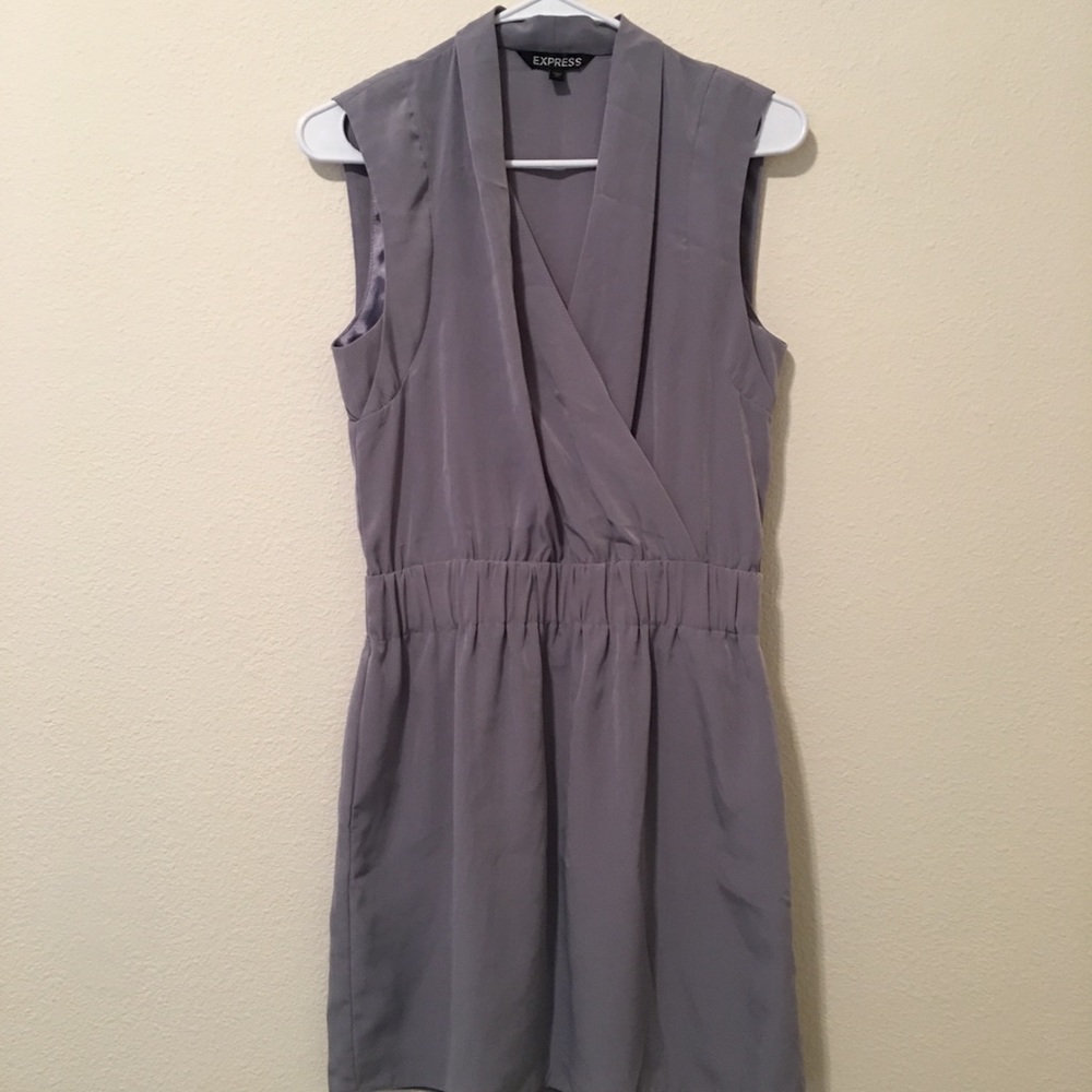 Express Gray Dress with Pockets